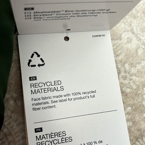 Brand New The North Face Montana Utility Gloves Green Black Touchscreen DryVent - Picture 7 of 16